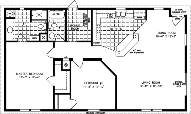 2 Bedroom 2 Bath House Plans Under 1200 Sq Ft